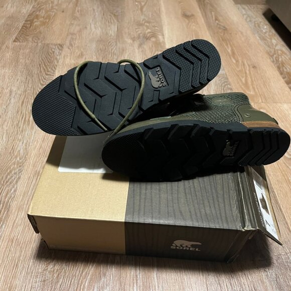 Sorel Major Lace Boots Nori Green Patent Mesh Women's Size 7 - Picture 9 of 16